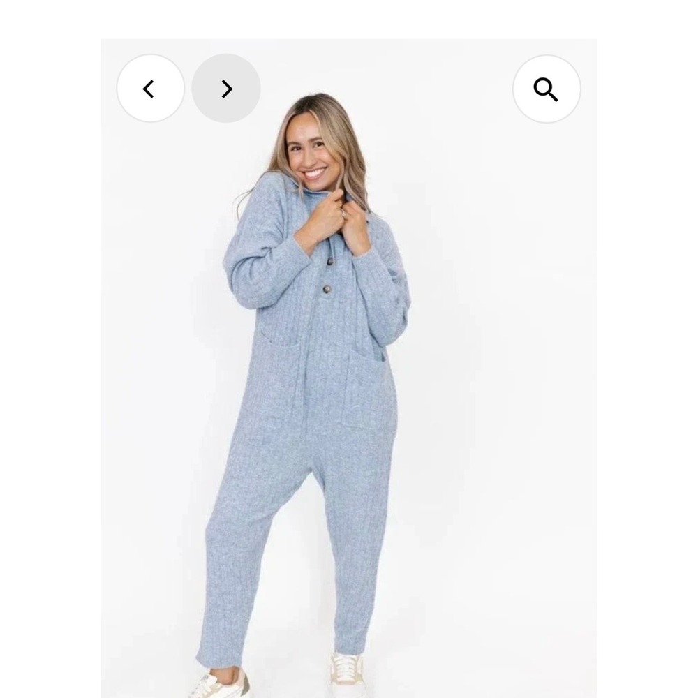 Smash + Tess Florence Cable Knit Romper Jumpsuit 3XS/2XS Cozy Lounge One Piece